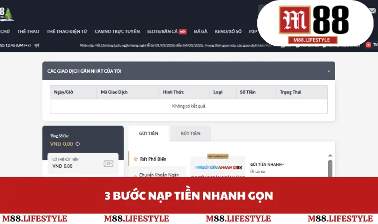 3 bước nạp tiền nhanh gọn