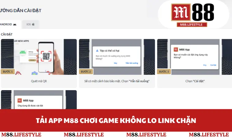 Tải app M88 chơi game không lo link chặn