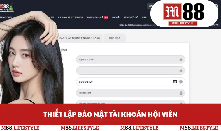 Thiết lập bảo mật tài khoản hội viên
